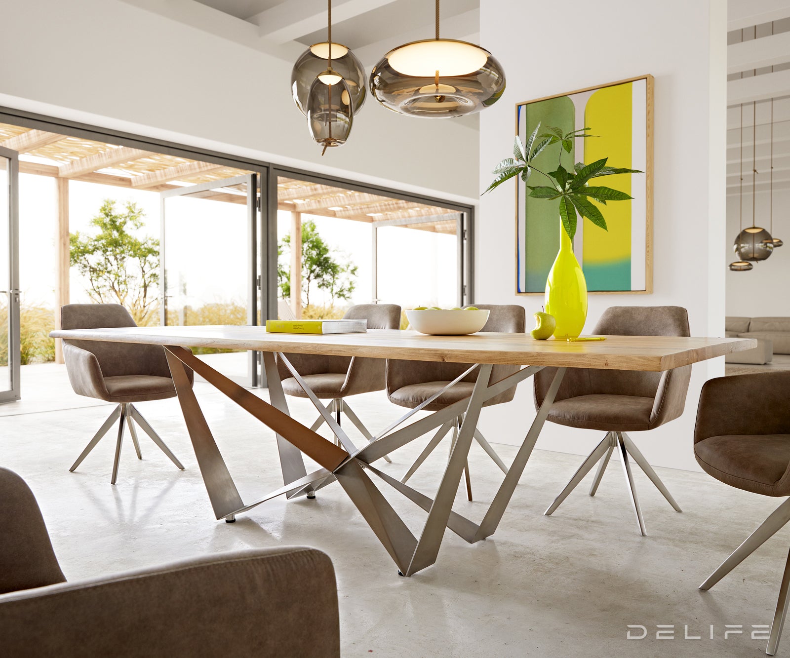 Blagovaonski stol Edge, Materijal: Hrast, Debljina ploče: 3,2cm