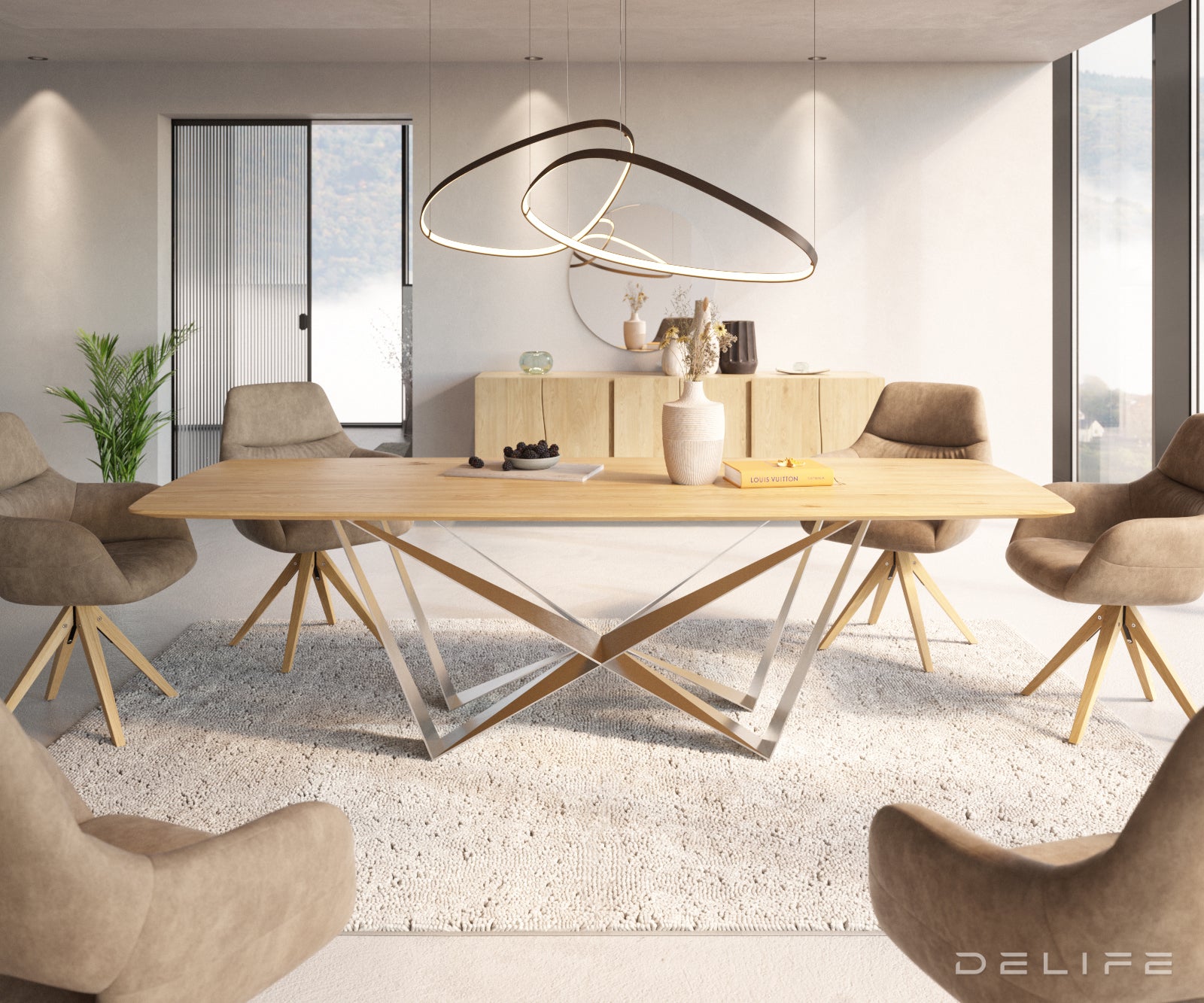 Blagovaonski stol Edge Bott, Materijal: Hrast