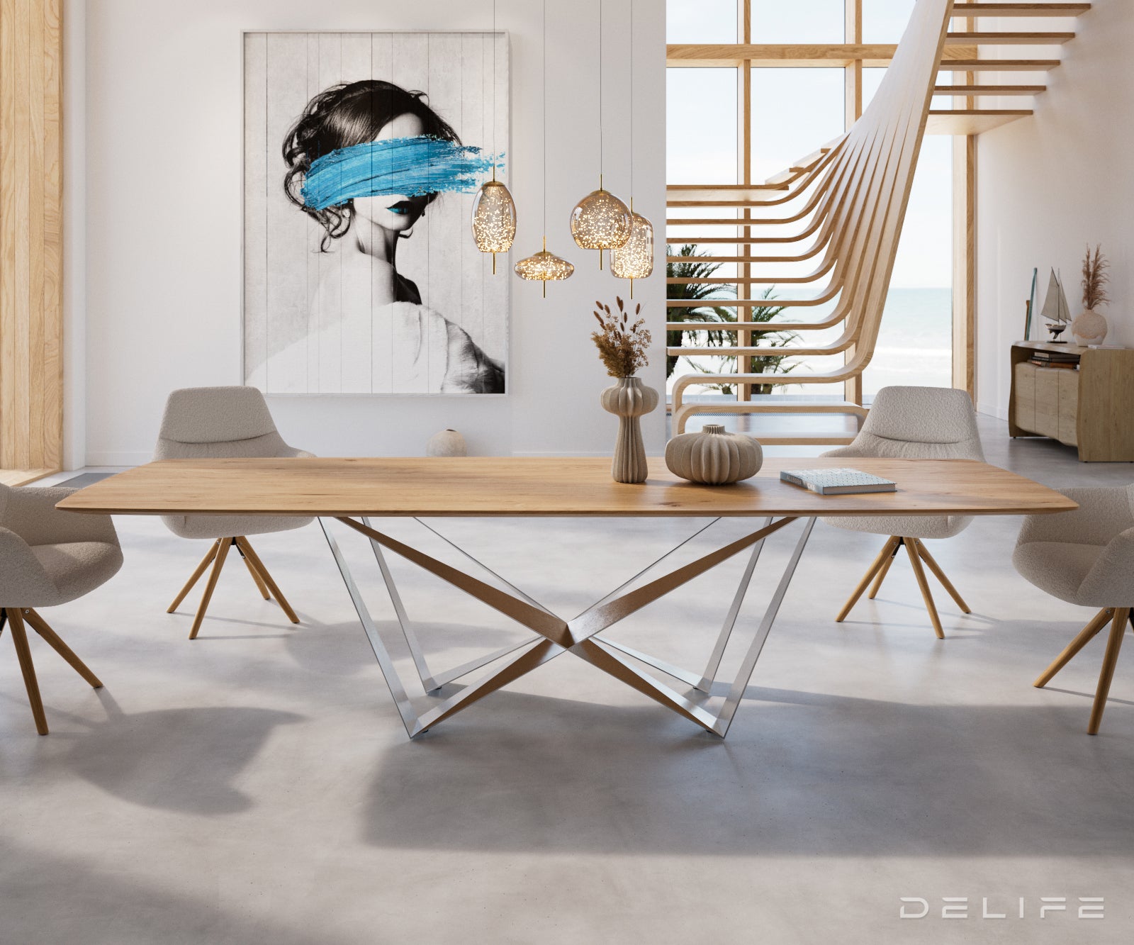 Blagovaonski stol Edge Bott, Materijal: Hrast