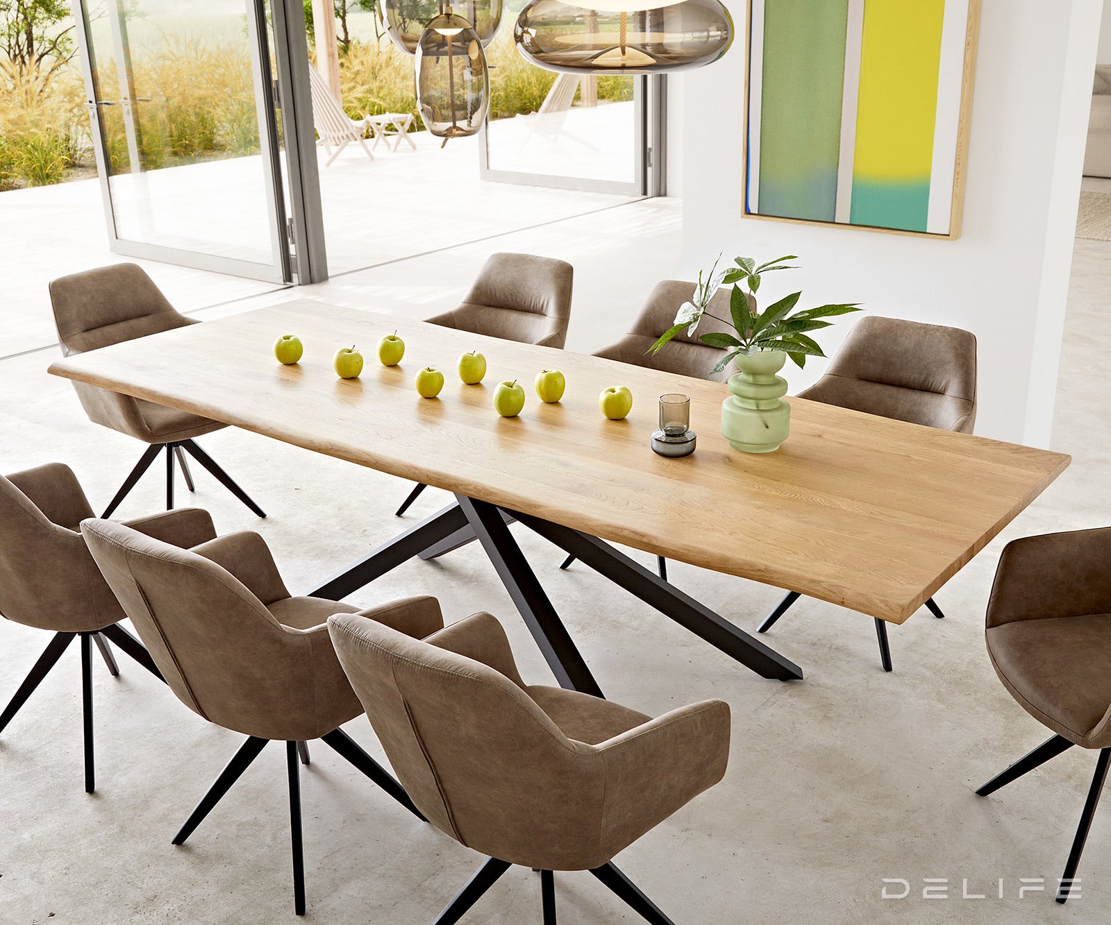 Blagovaonski stol Edge, Materijal: Hrast, Debljina ploče: 3,2cm