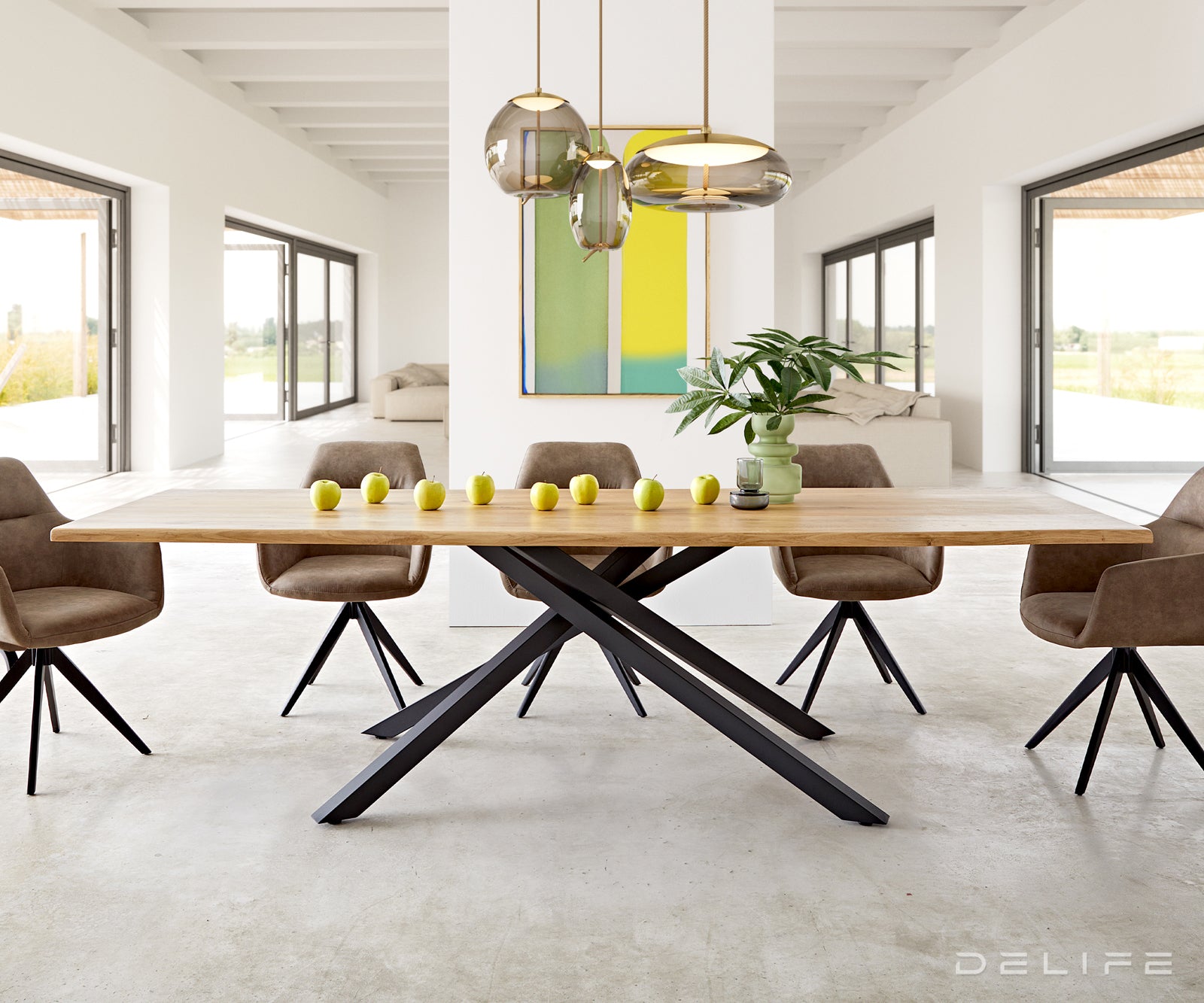 Blagovaonski stol Edge, Materijal: Hrast, Debljina ploče: 3,2cm