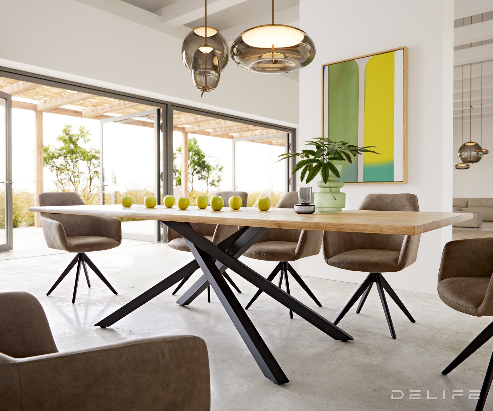 Blagovaonski stol Edge, Materijal: Hrast, Debljina ploče: 3,2cm