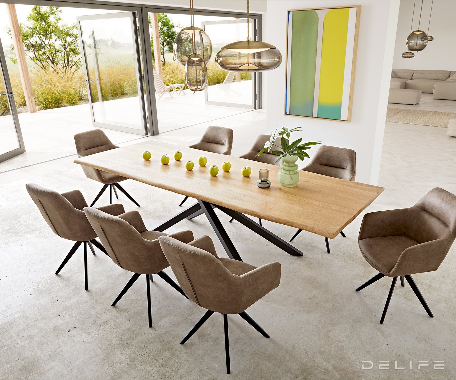 Blagovaonski stol Edge, Materijal: Hrast, Debljina ploče: 3,2cm