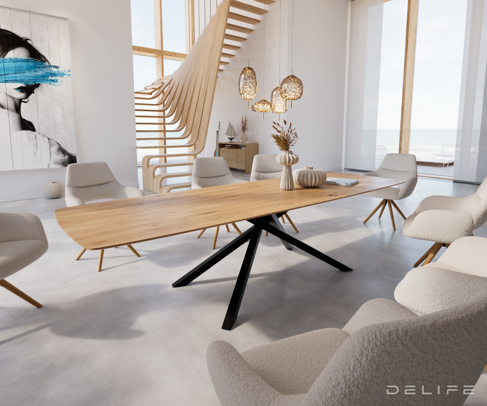 Blagovaonski stol Edge Bott, Materijal: Hrast