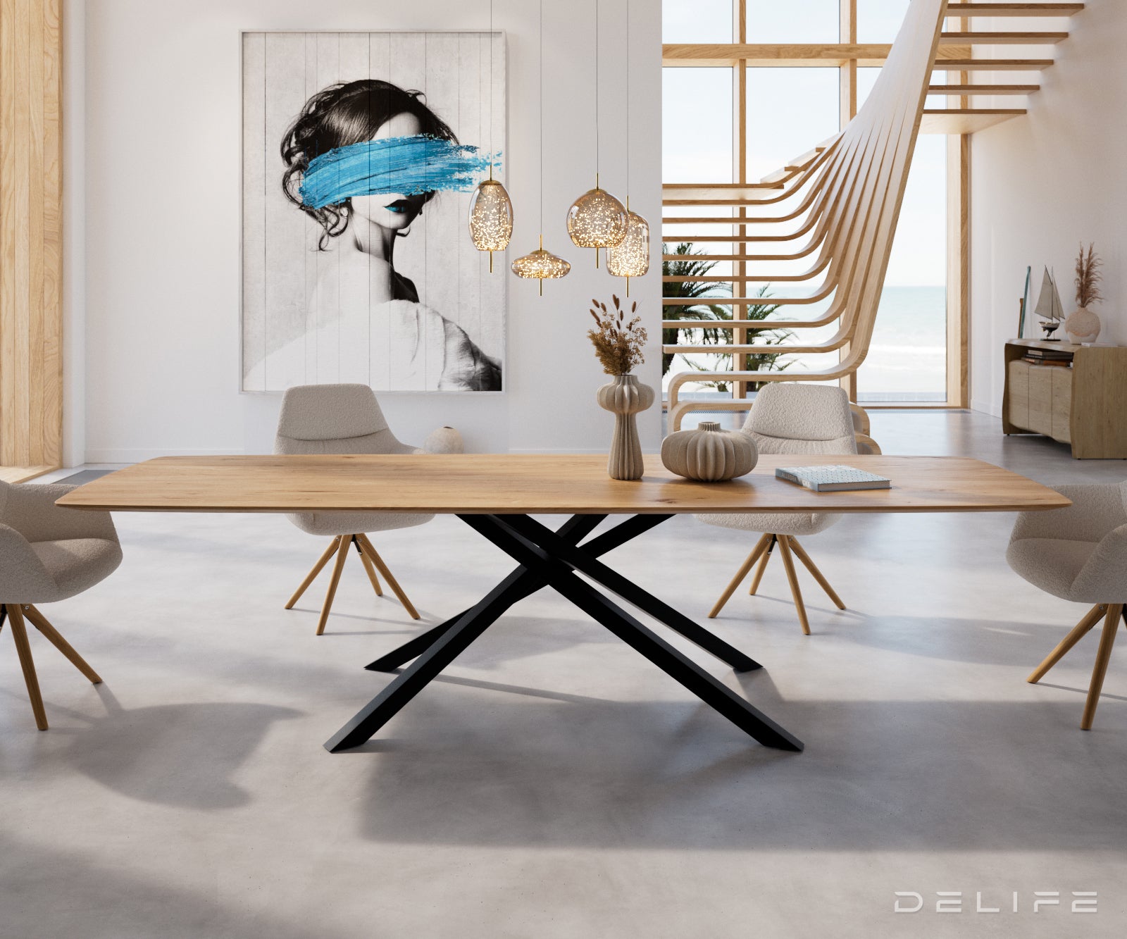 Blagovaonski stol Edge Bott, Materijal: Hrast