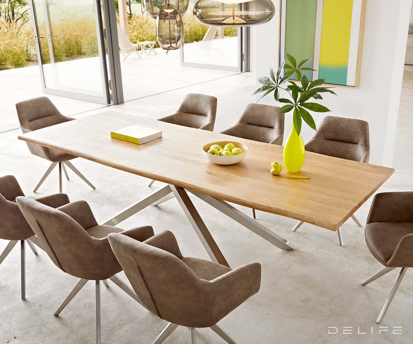 Blagovaonski stol Edge, Materijal: Hrast, Debljina ploče: 3,2cm