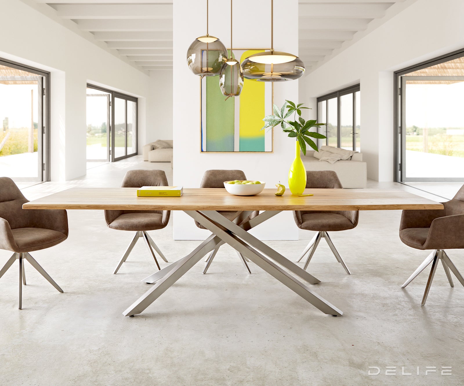 Blagovaonski stol Edge, Materijal: Hrast, Debljina ploče: 3,2cm