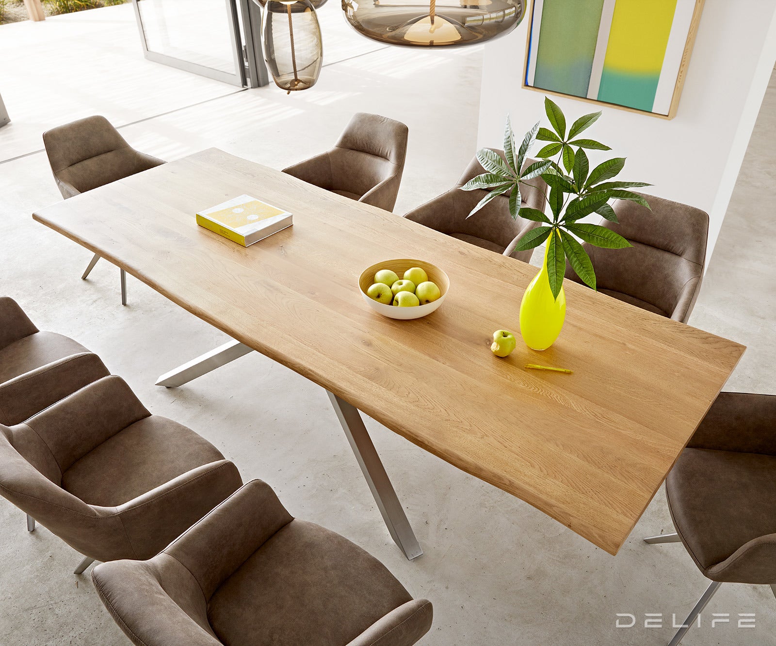 Blagovaonski stol Edge, Materijal: Hrast, Debljina ploče: 3,2cm