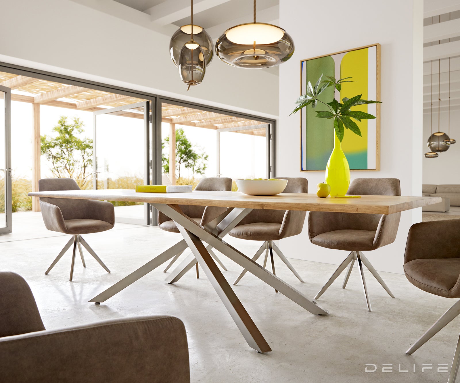 Blagovaonski stol Edge, Materijal: Hrast, Debljina ploče: 3,2cm