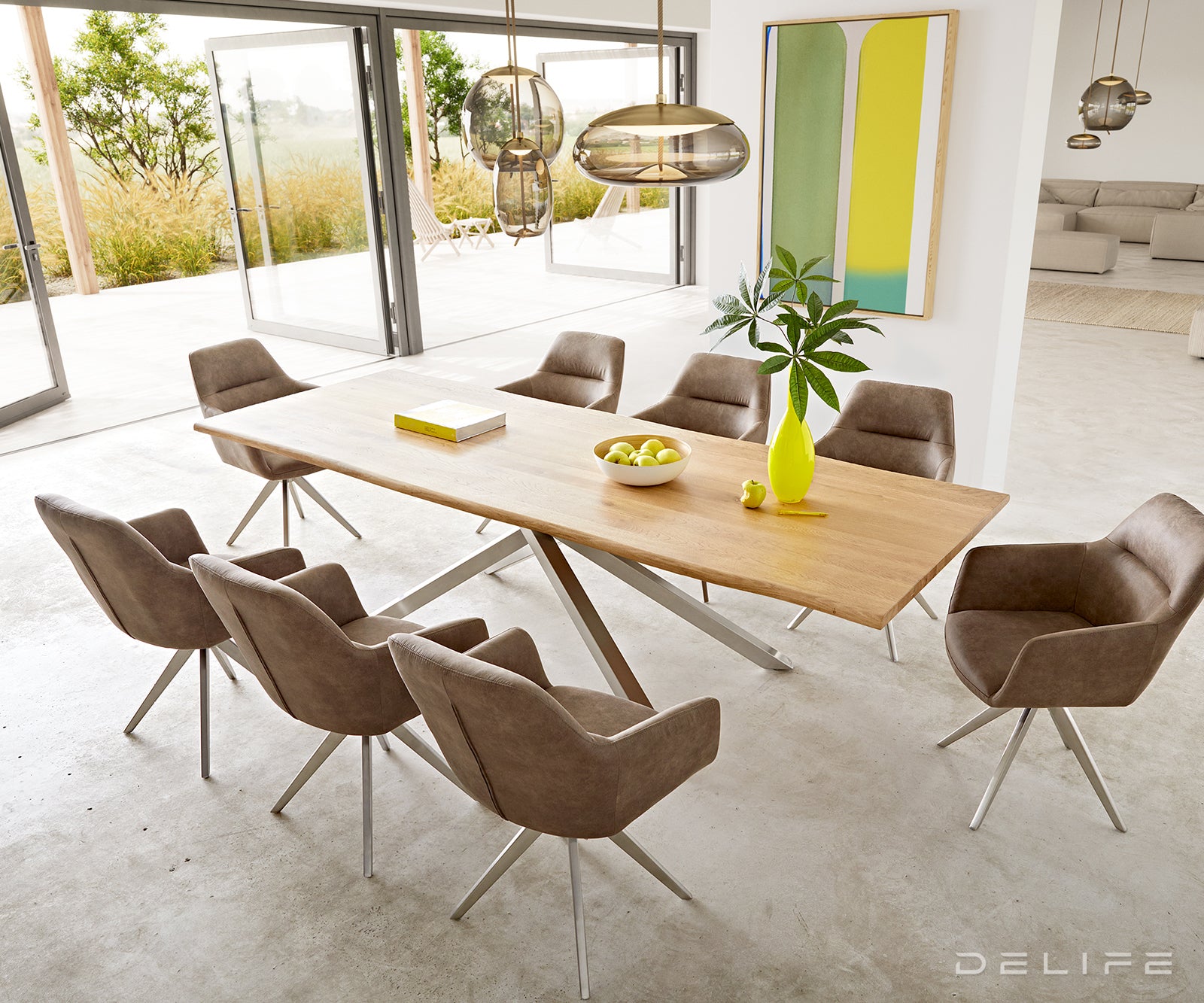 Blagovaonski stol Edge, Materijal: Hrast, Debljina ploče: 3,2cm