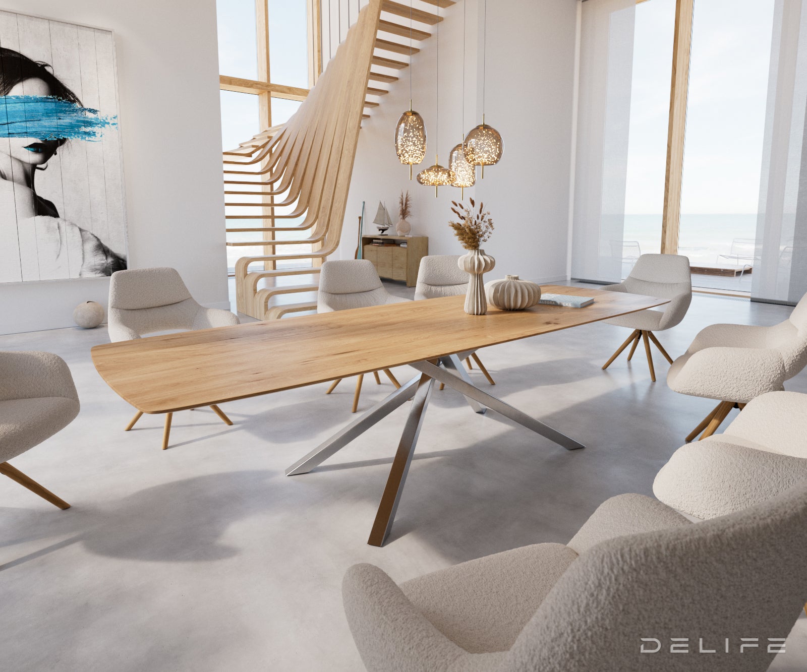 Blagovaonski stol Edge Bott, Materijal: Hrast