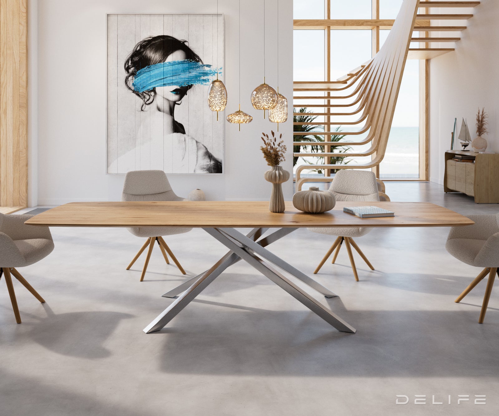 Blagovaonski stol Edge Bott, Materijal: Hrast