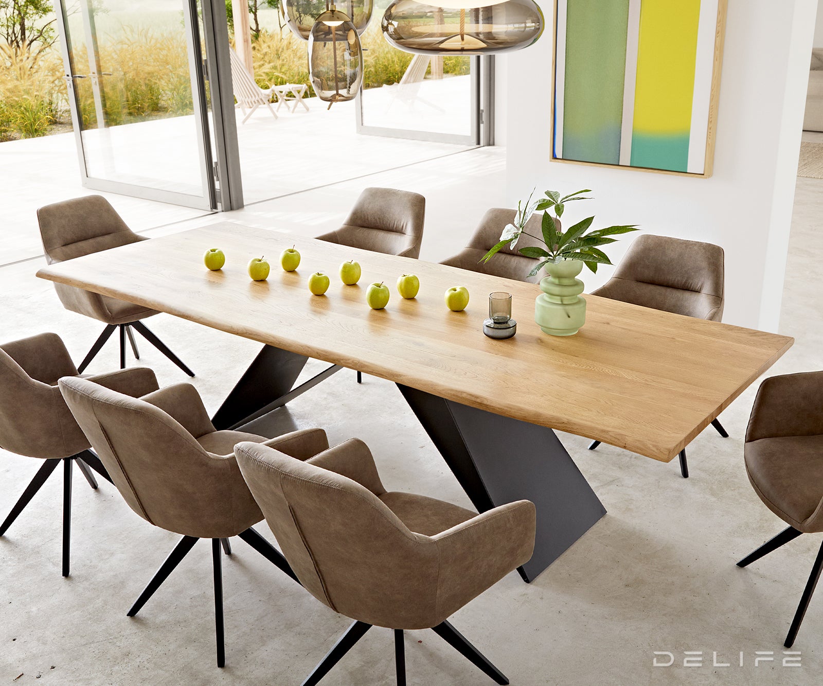 Blagovaonski stol Edge, Materijal: Hrast, Debljina ploče: 3,2cm