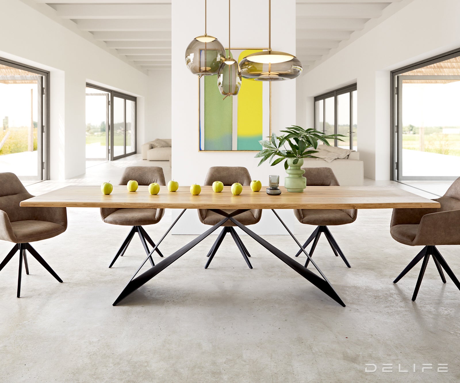 Blagovaonski stol Edge, Materijal: Hrast, Debljina ploče: 3,2cm