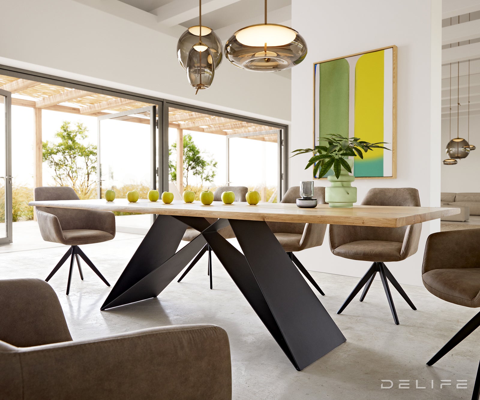 Blagovaonski stol Edge, Materijal: Hrast, Debljina ploče: 3,2cm