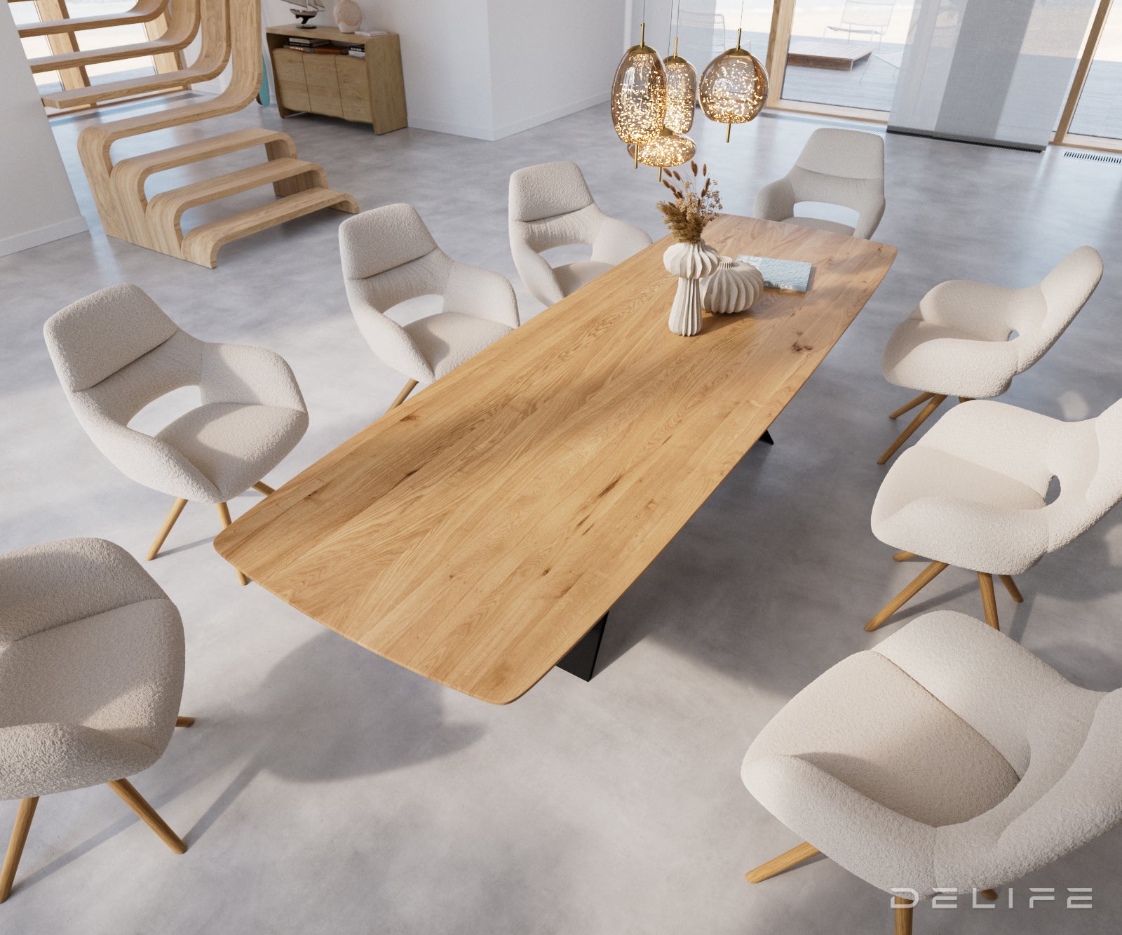 Blagovaonski stol Edge Bott, Materijal: Hrast