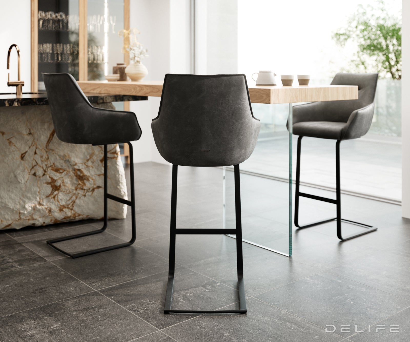 Barska stolica Alja Flex, Materijal: Mikrofibra