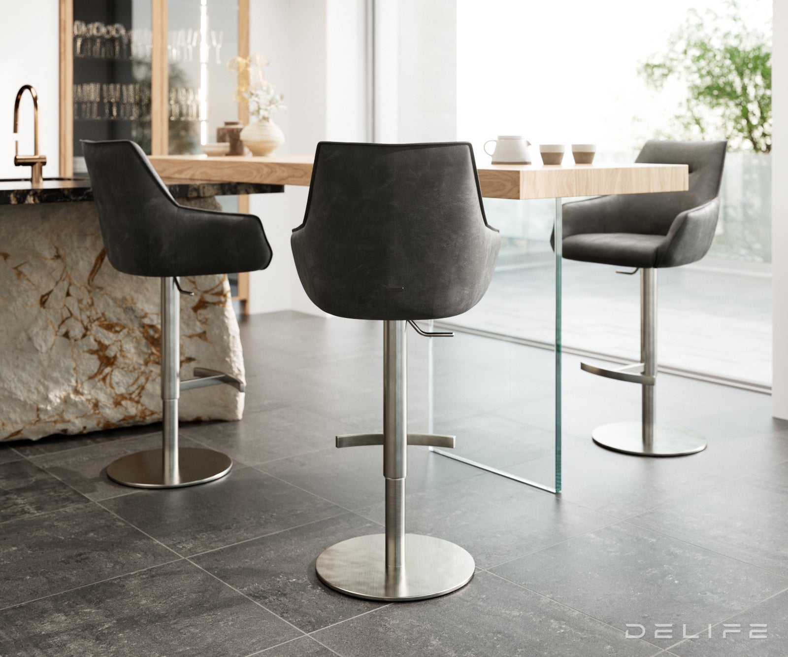 Barska stolica Alja Flex, Materijal: Mikrofibra