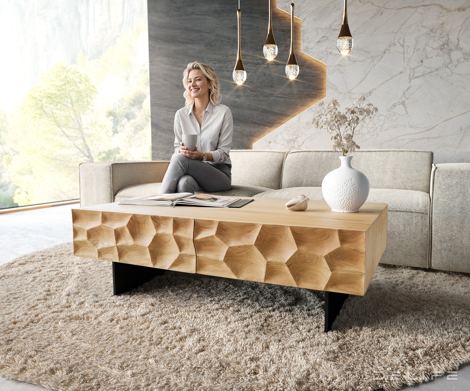 Klub stolić Solu 120x70cm, Materijal: Hrast