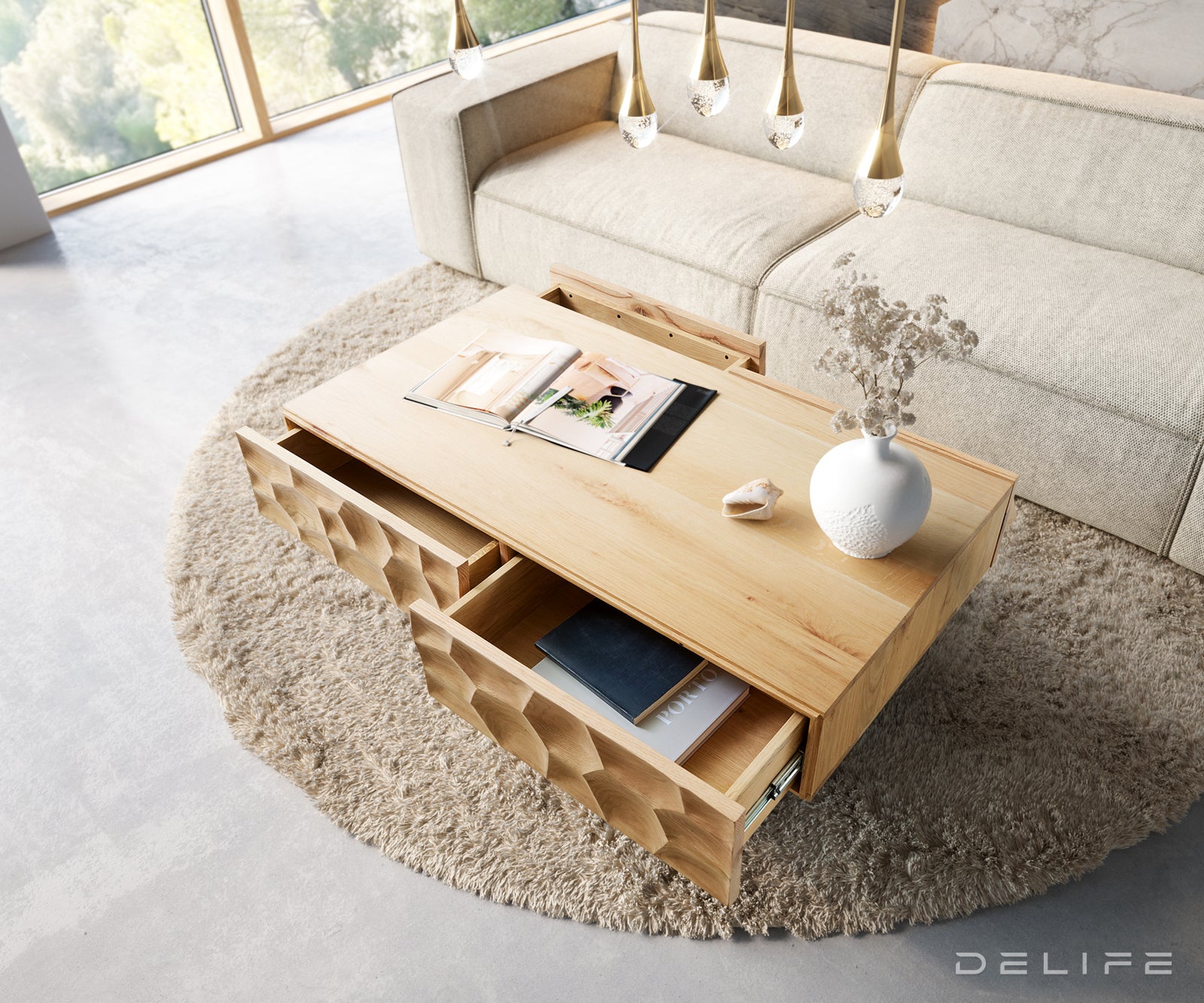 Klub stolić Solu 120x70cm, Materijal: Hrast