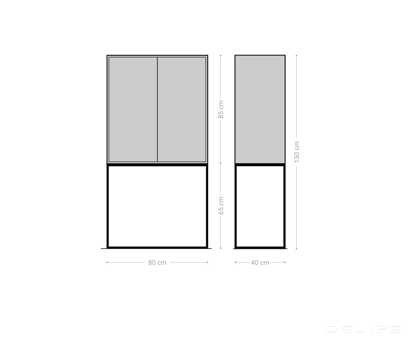Visoka komoda Vaag, 80x150cm, Materijal: Sheesham