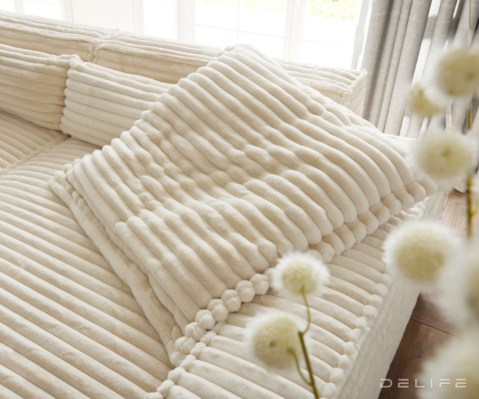 Kutna garnitura Sirpio XL 266x173cm, Materijal: Pliš rebrasta tkanina