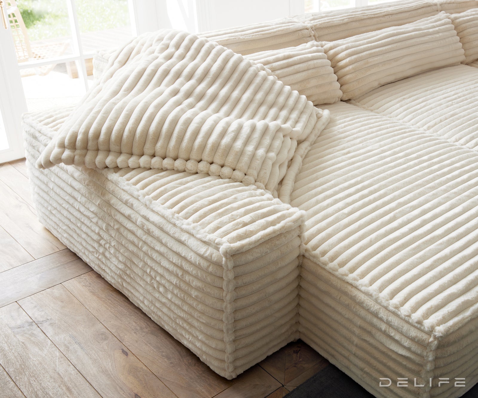 Garnitura Sirpio 360x258cm, Materijal: Pliš rebrasta tkanina