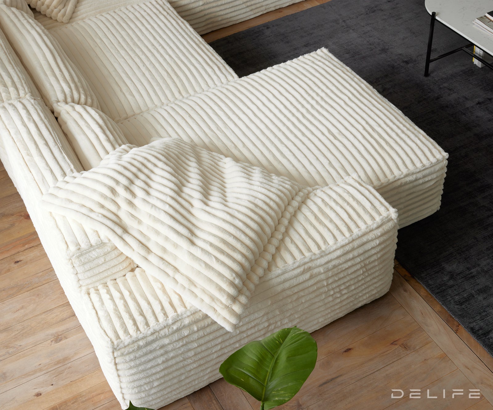 Garnitura Sirpio 360x258cm, Materijal: Pliš rebrasta tkanina