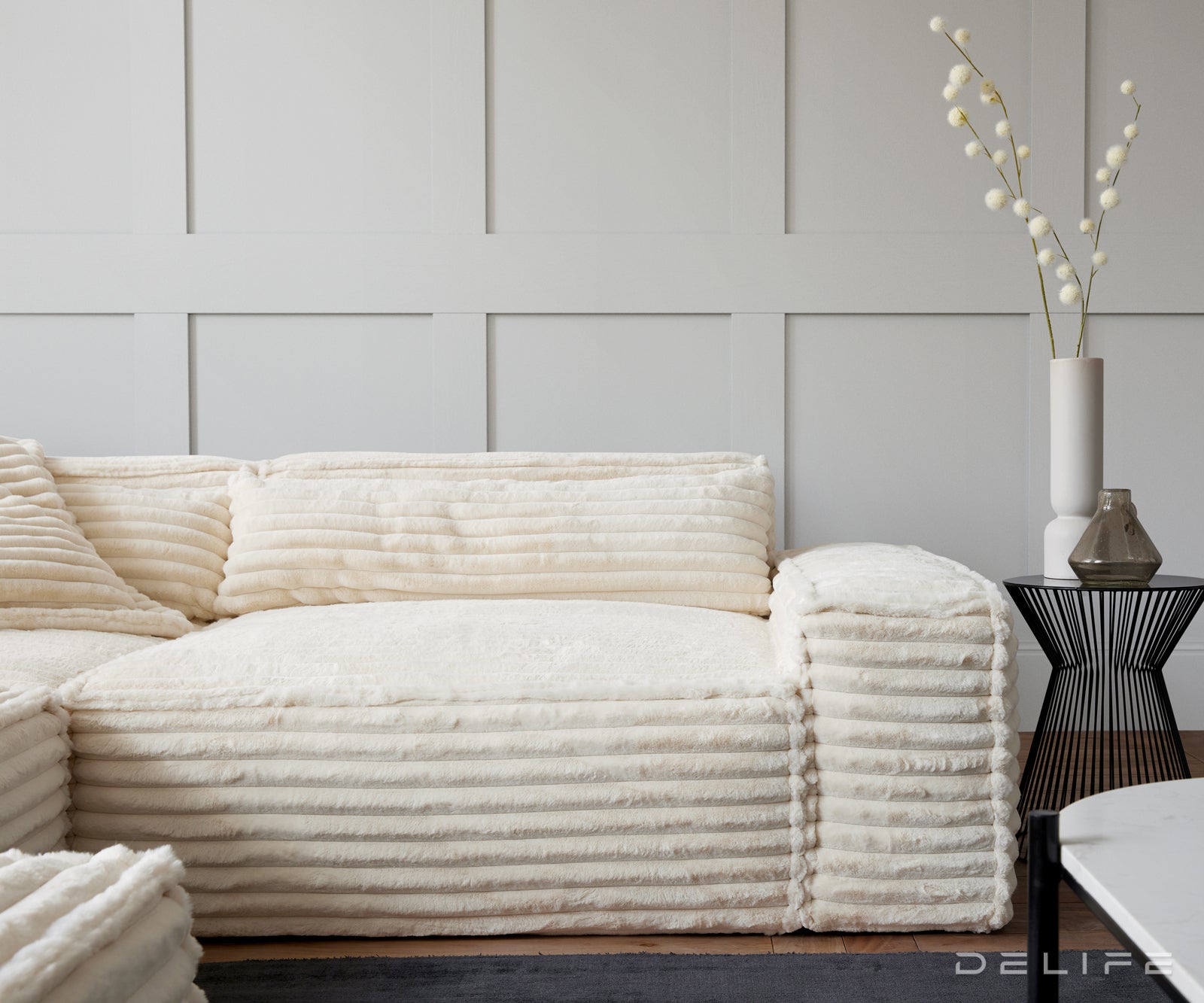 Garnitura Sirpio 360x258cm, Materijal: Pliš rebrasta tkanina