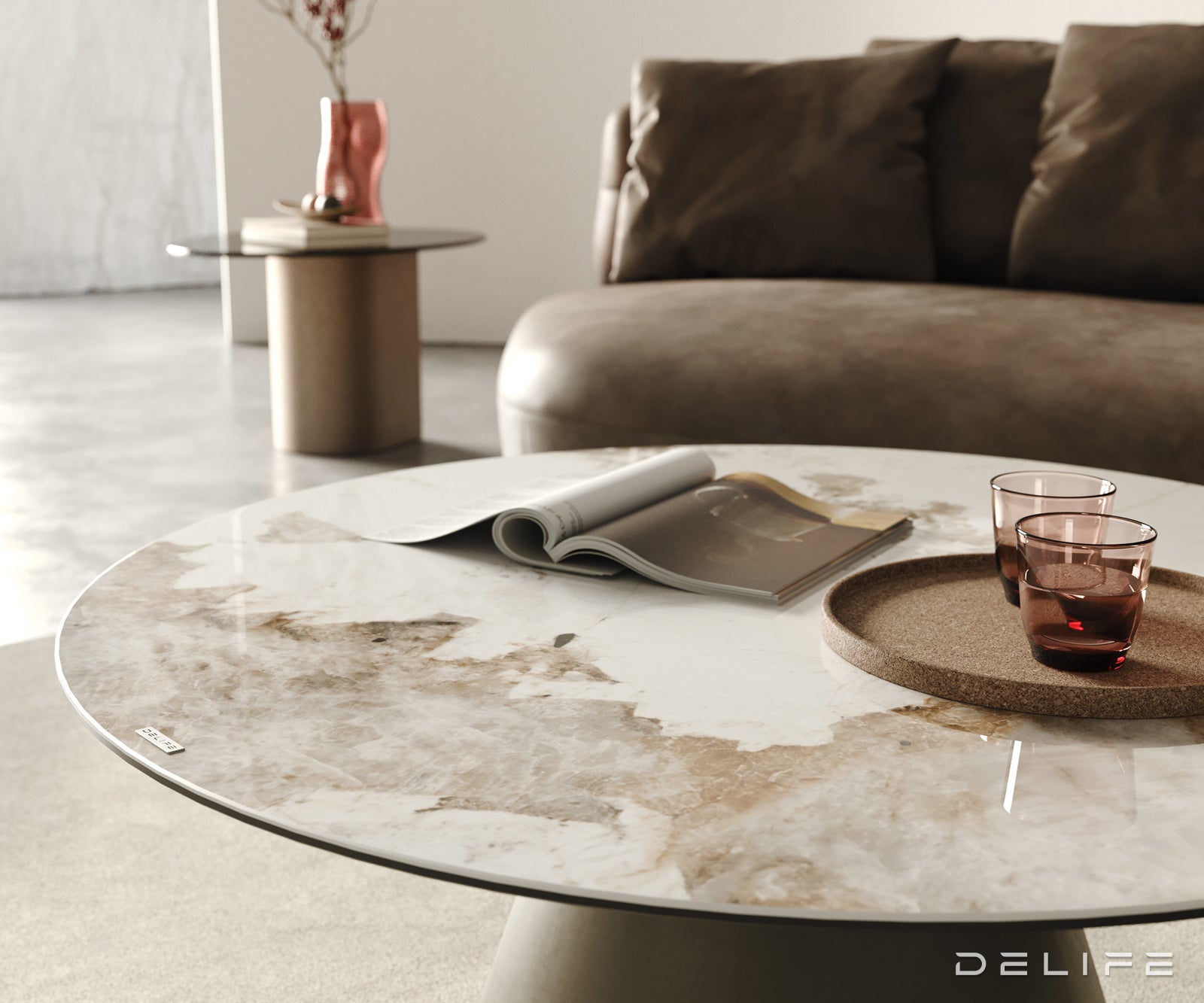 Klub stolić Borna 100x100cm, Materijal: Keramika Minas Melange