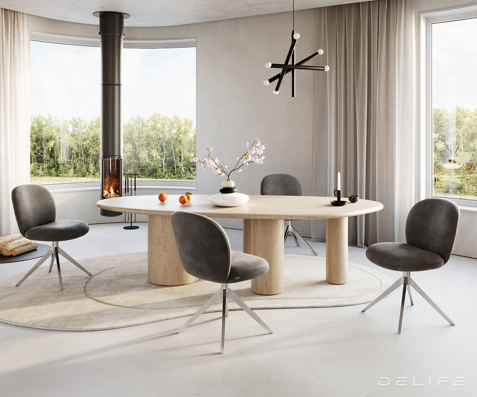 Blagovaonska stolica Nube, Materijal: Mikrofibra