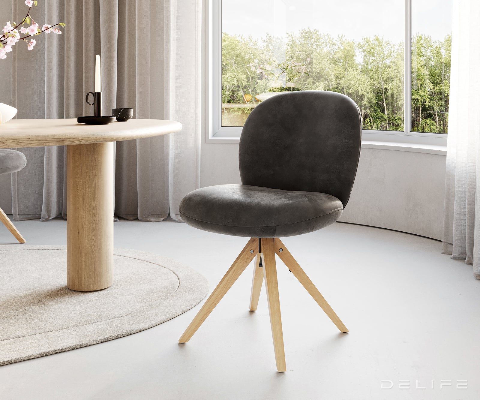 Blagovaonska stolica Nube, Materijal: Mikrofibra