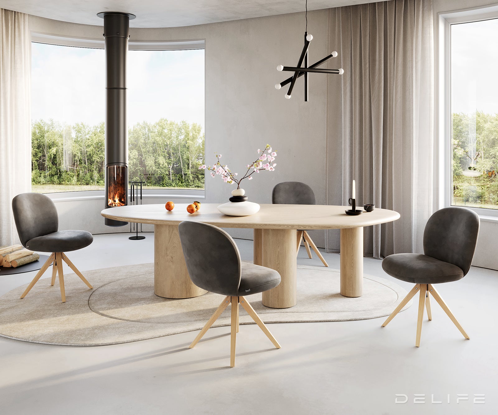 Blagovaonska stolica Nube, Materijal: Mikrofibra