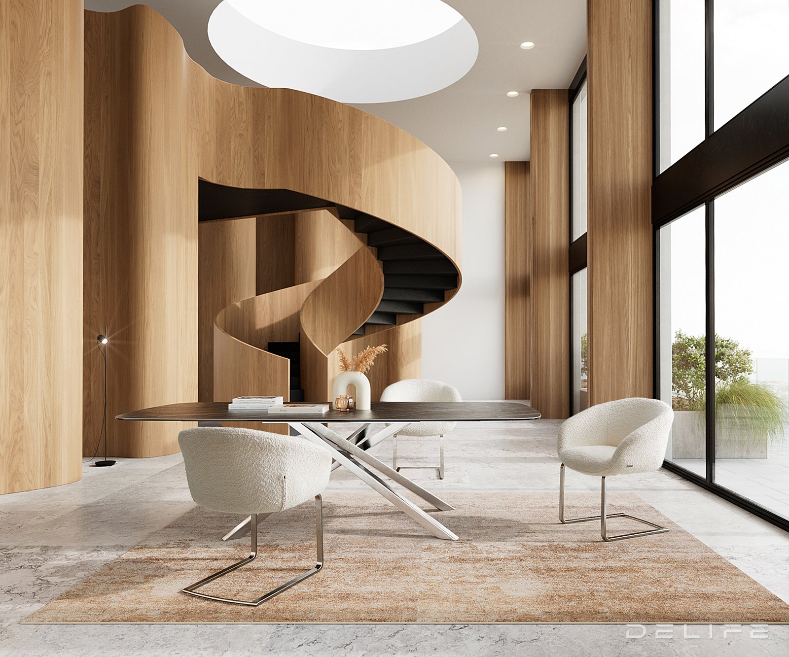 Blagovaonska stolica Vinka, Materijal: Boucle