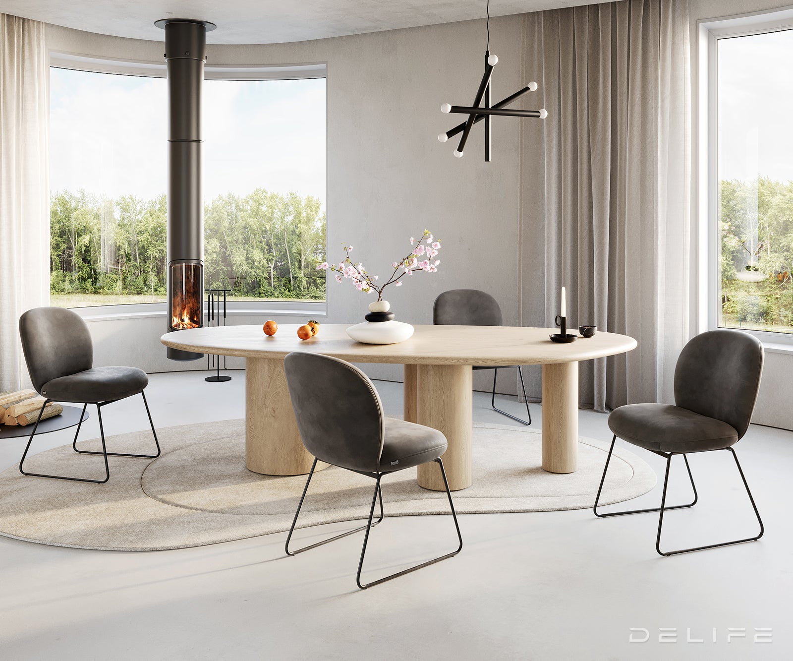 Blagovaonska stolica Nube, Materijal: Mikrofibra