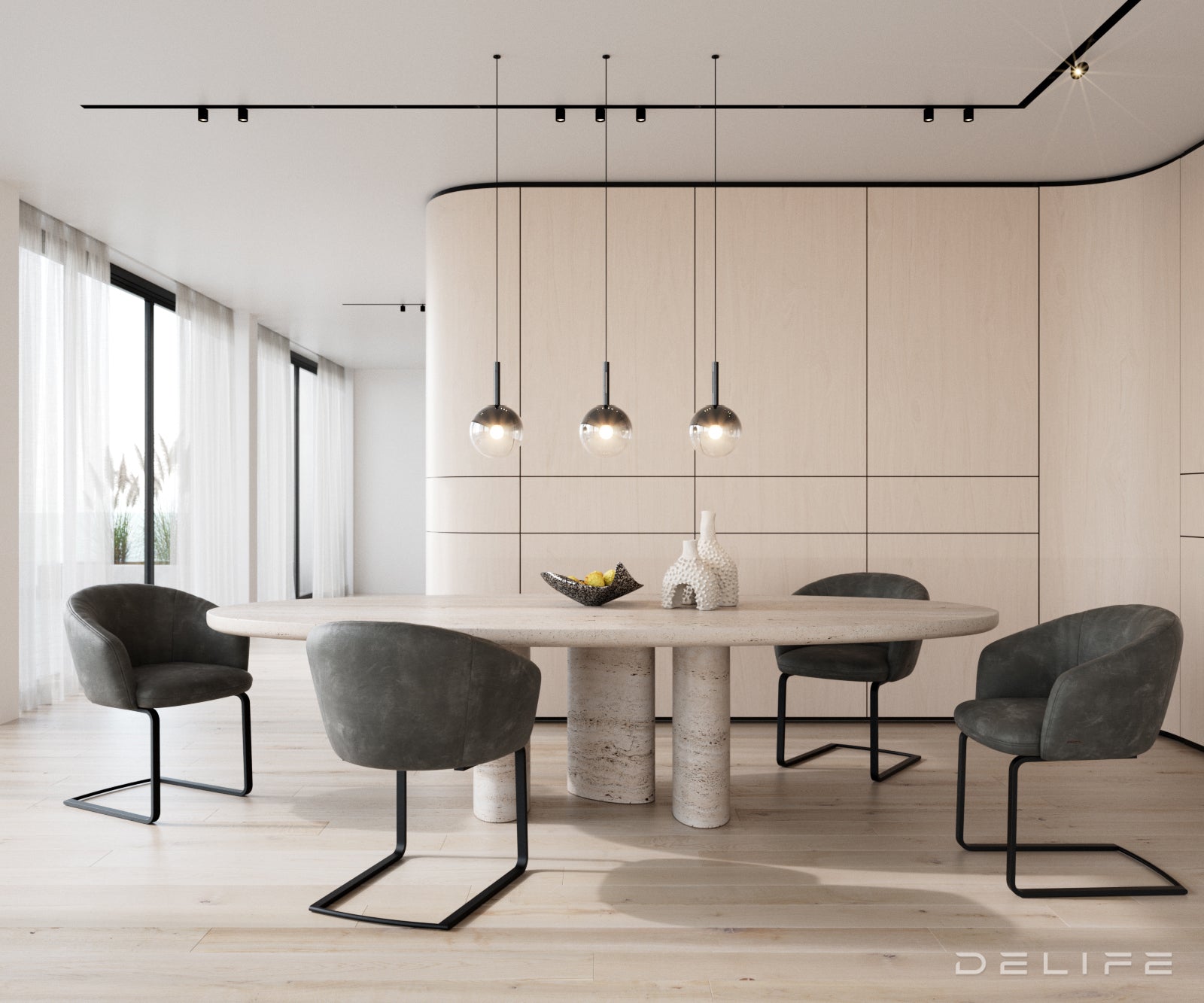 Blagovaonska stolica Caja, Materijal: mikrofibra