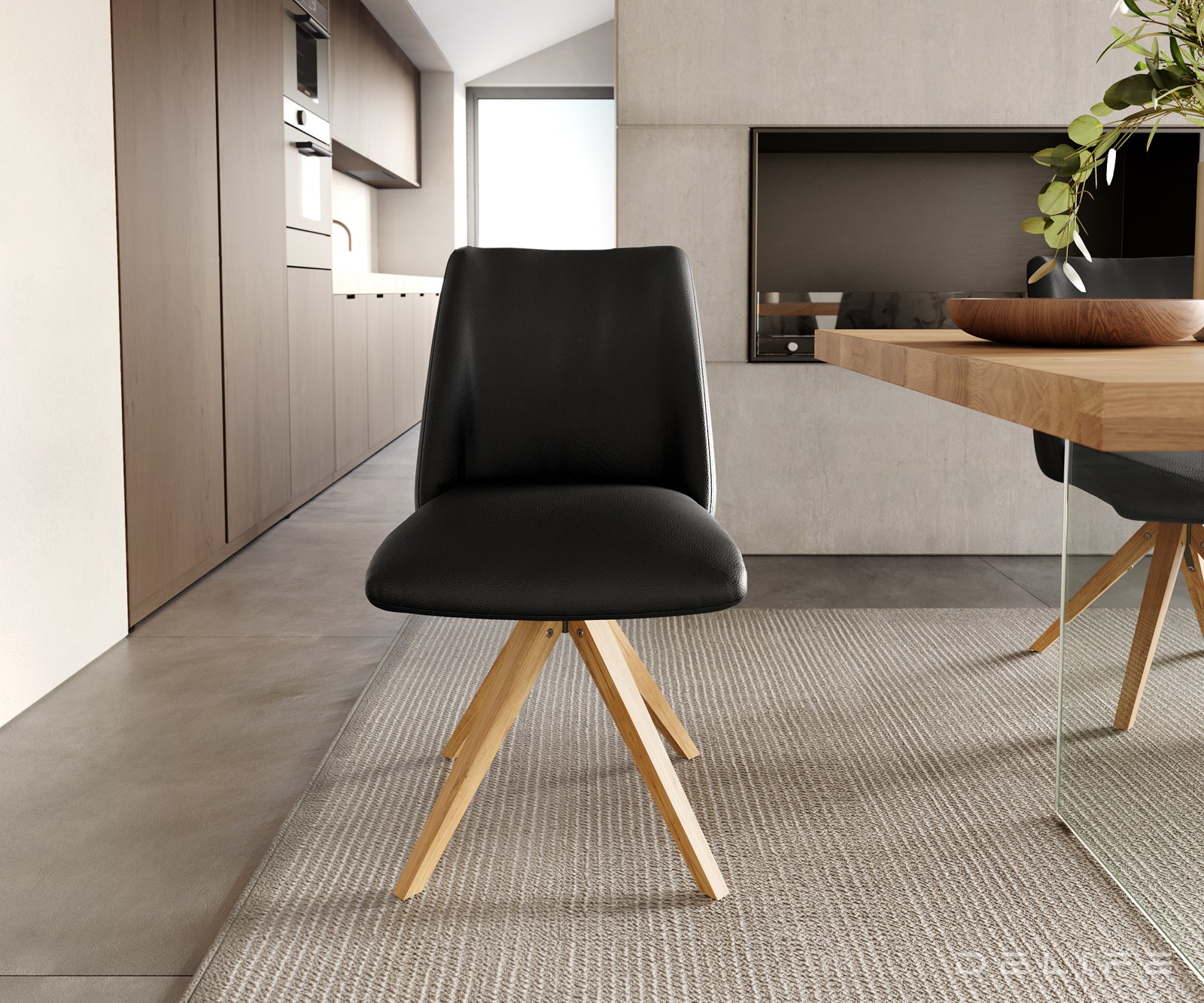 Blagovaonska stolica Elso, Materijal: koža