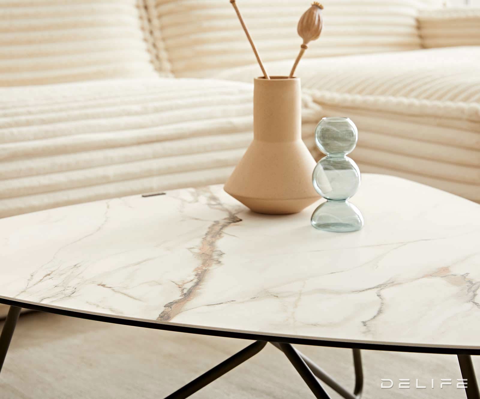 Klub stolić Ekrem 88x85cm, Materijal: Keramika Calacatta