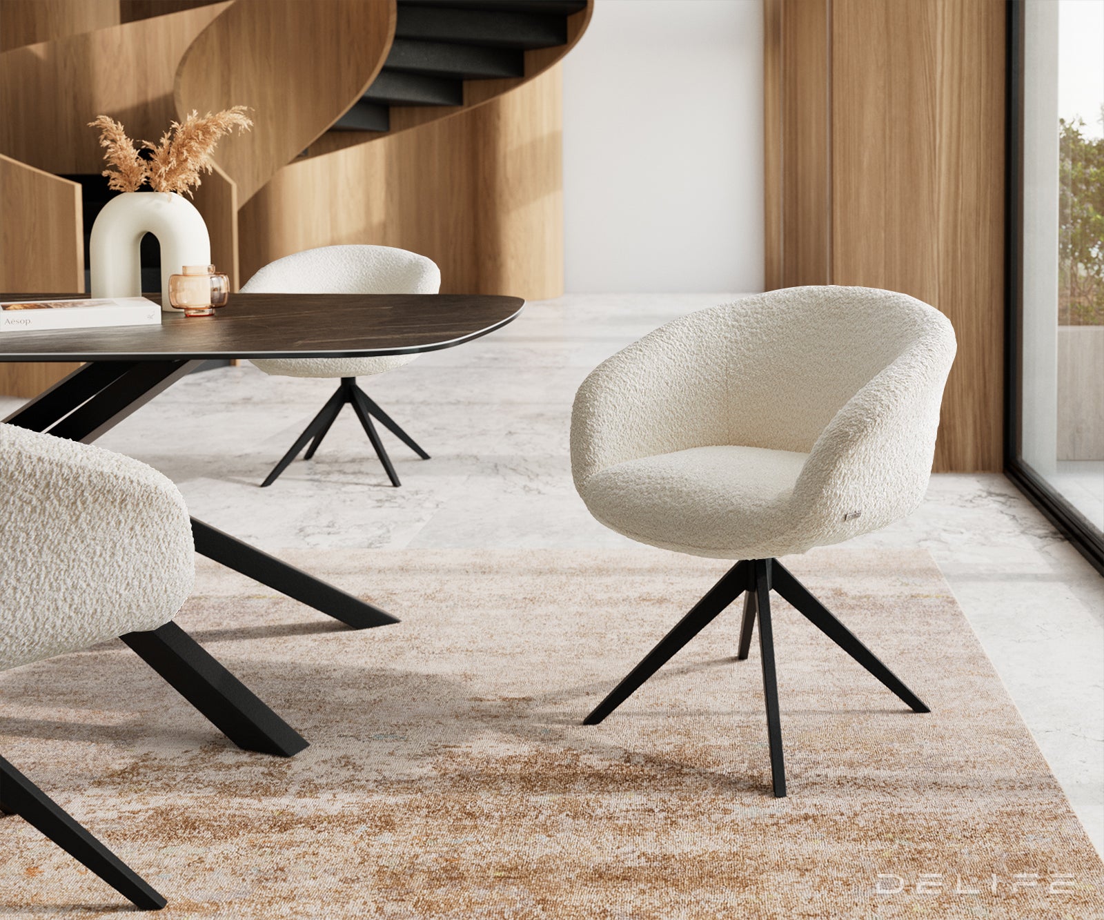 Blagovaonska stolica Vinka, Materijal: Boucle