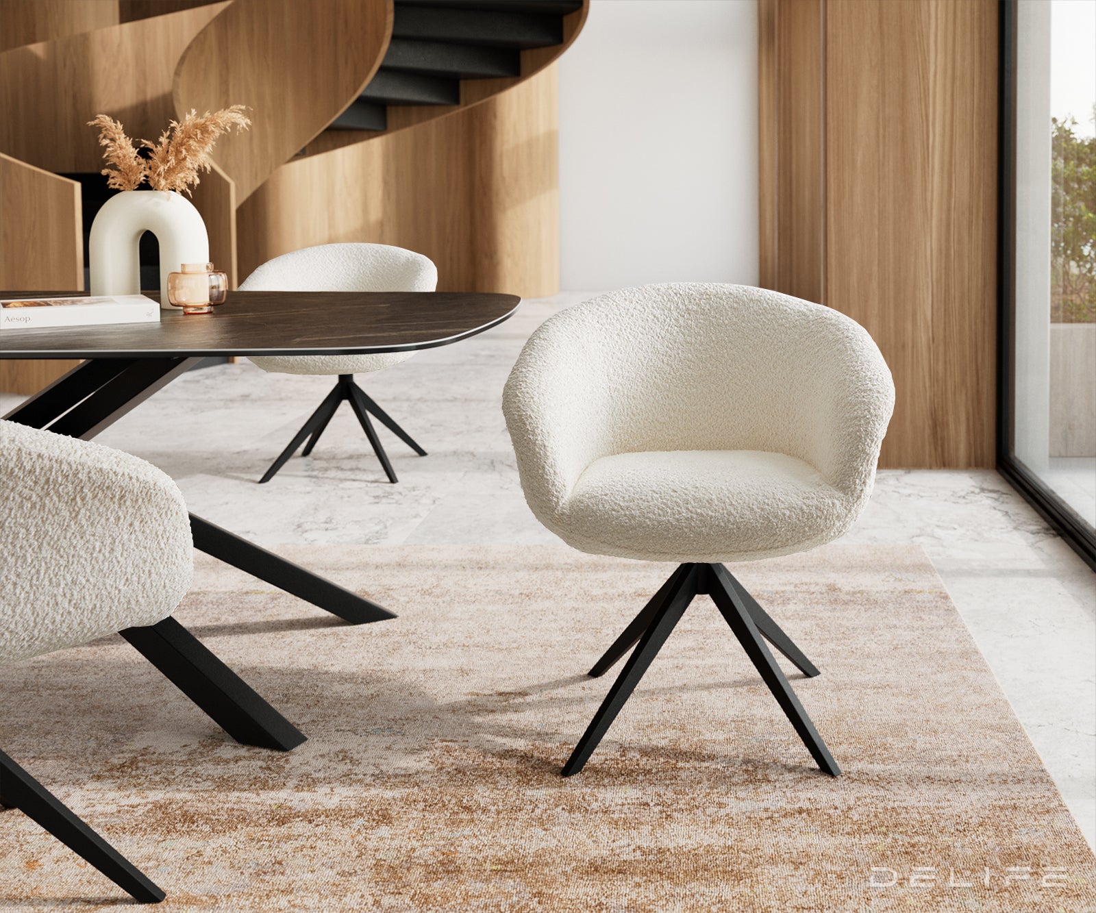 Blagovaonska stolica Vinka, Materijal: Boucle