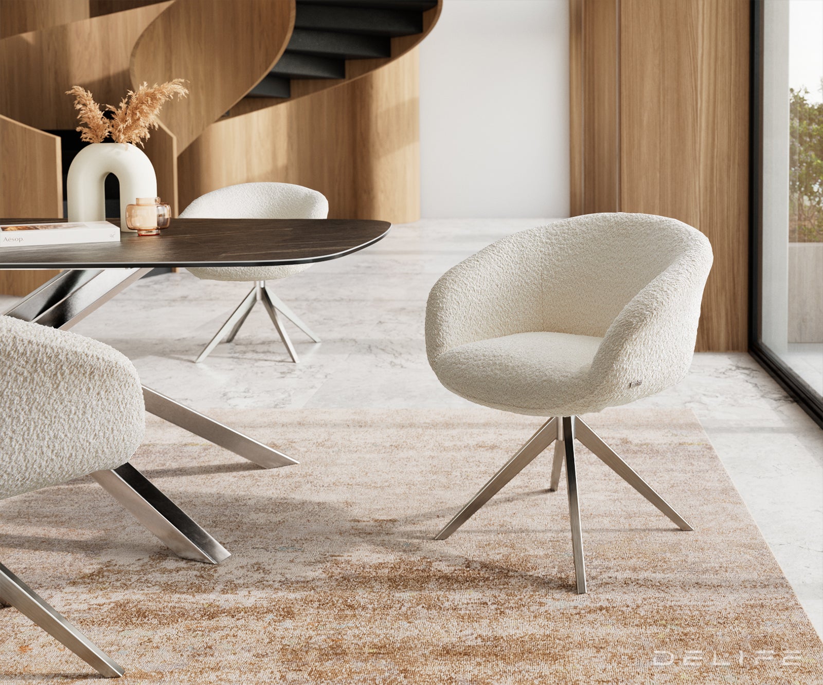 Blagovaonska stolica Vinka, Materijal: Boucle