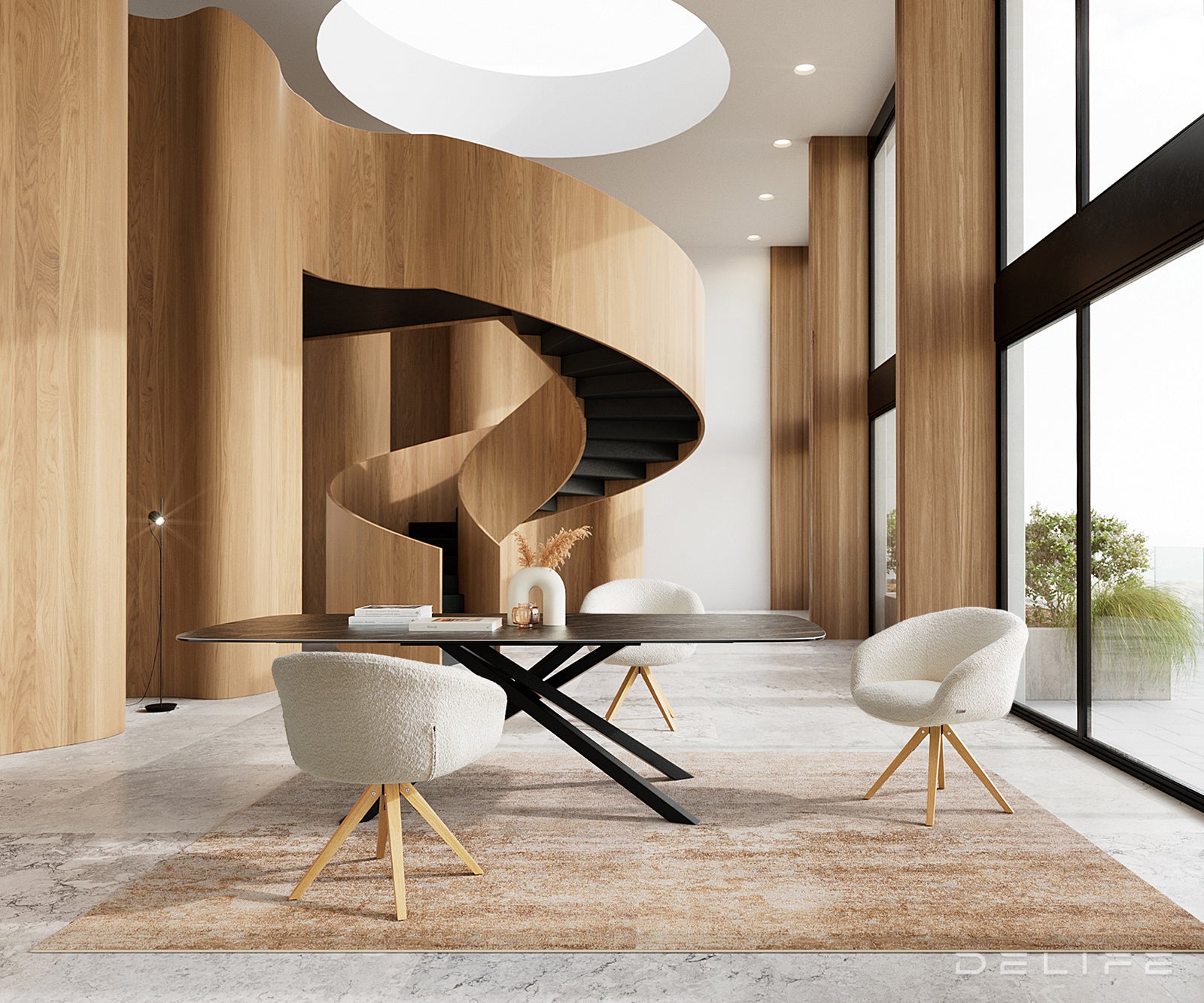 Blagovaonska stolica Vinka, Materijal: Boucle