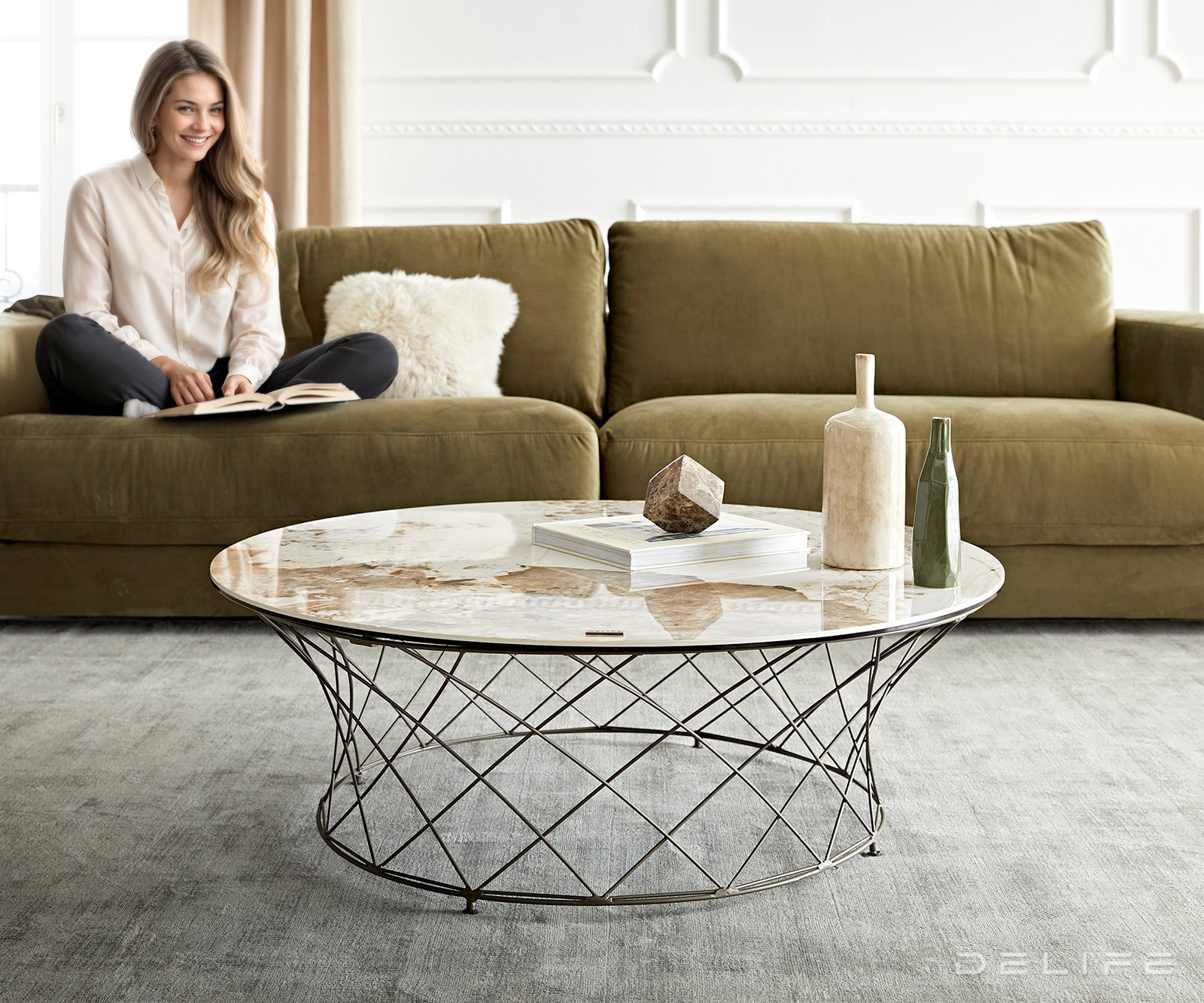 Klub stolić Lassina 100x100, Materijal: Keramika