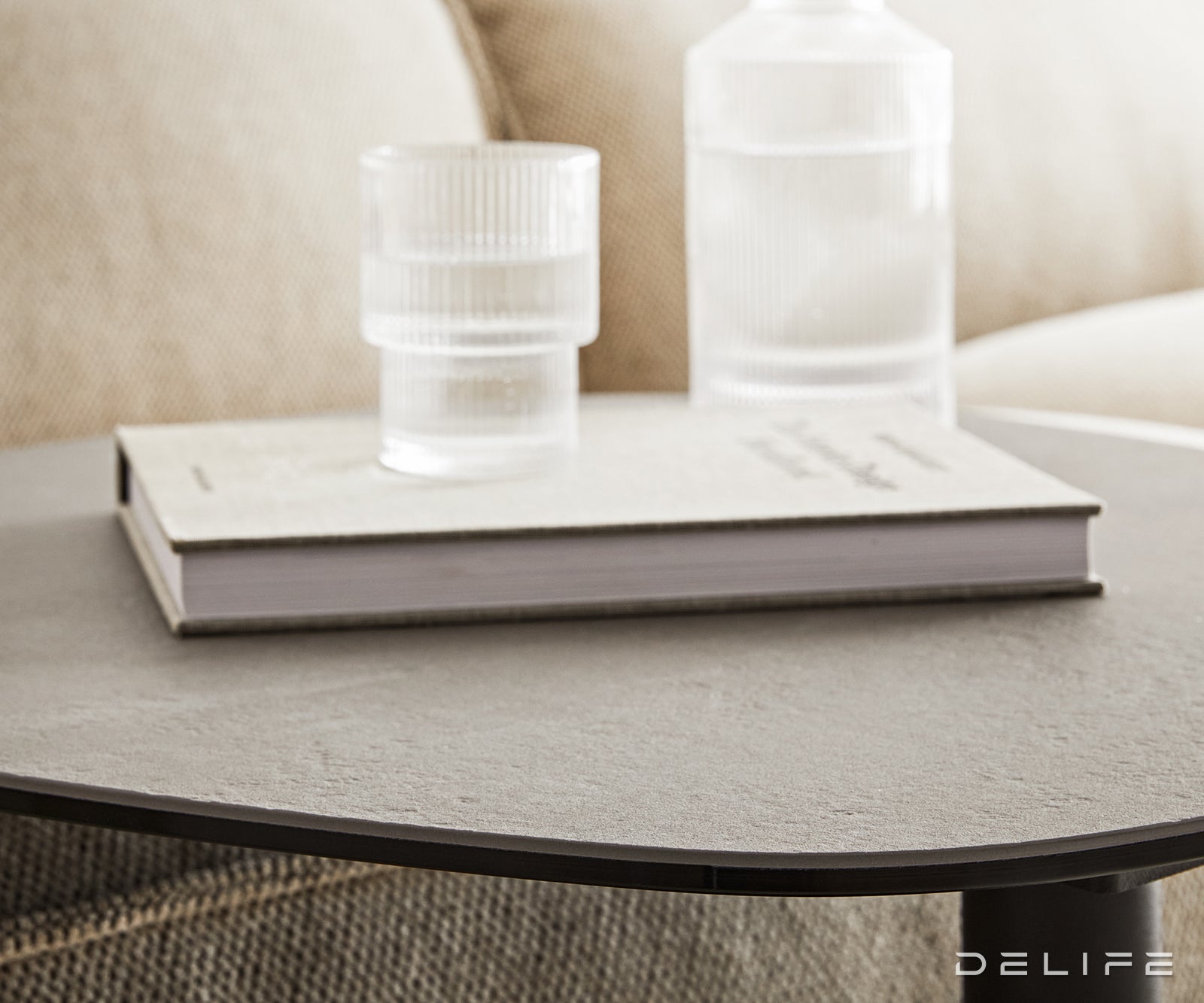 Pomoćni stolić Elenya 60x60cm, Materijal: Keramika Aspetto Concreto