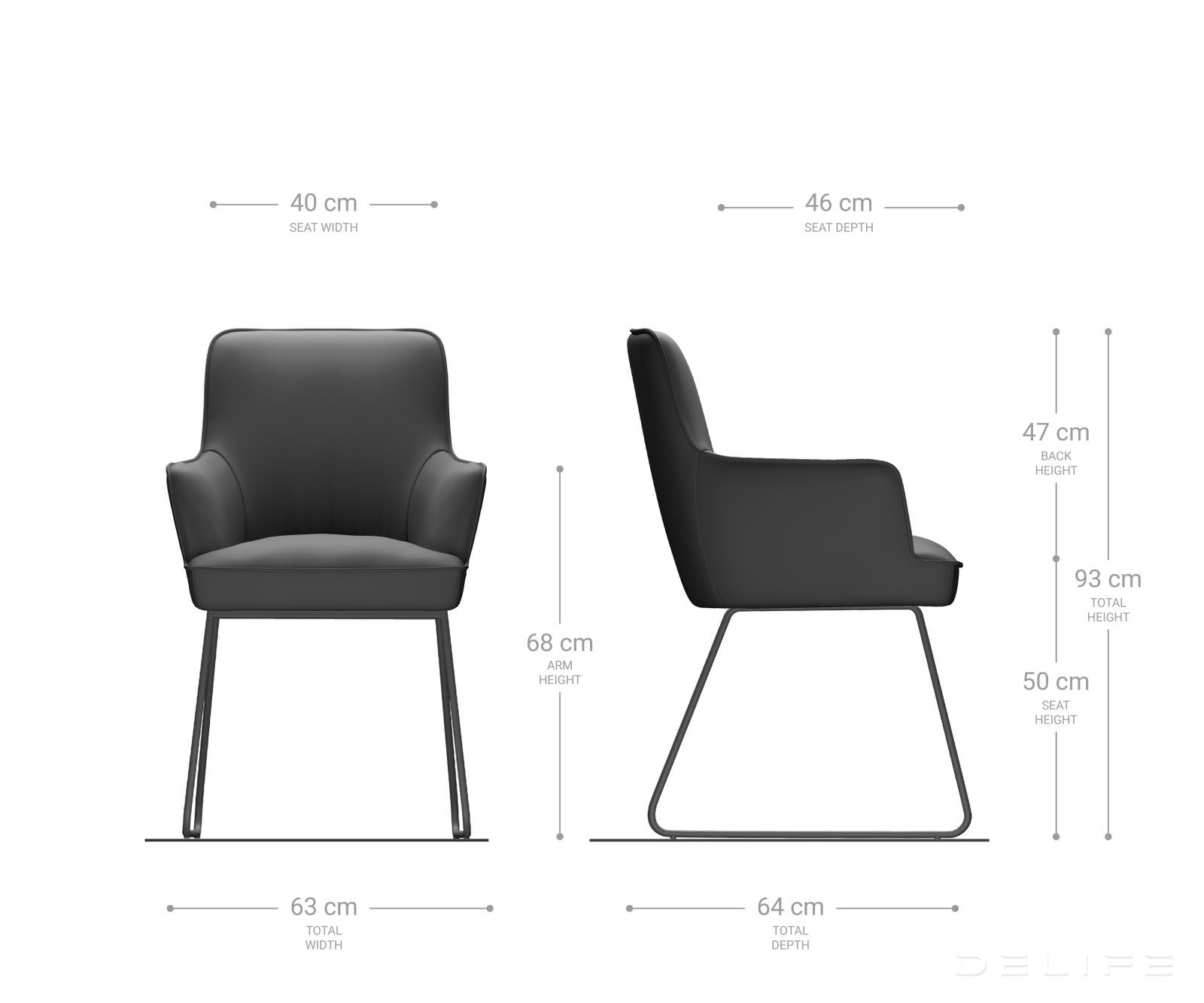 Blagovaonska stolica Heira S Rukonaslonom, Materijal: Boucle