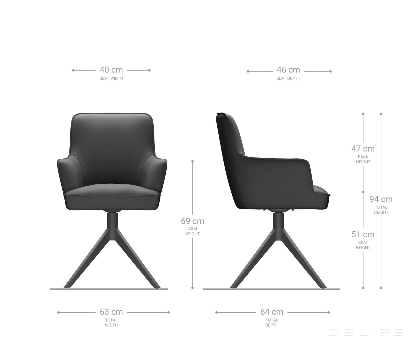 Blagovaonska stolica Heira S Rukonaslonom, Materijal: Boucle