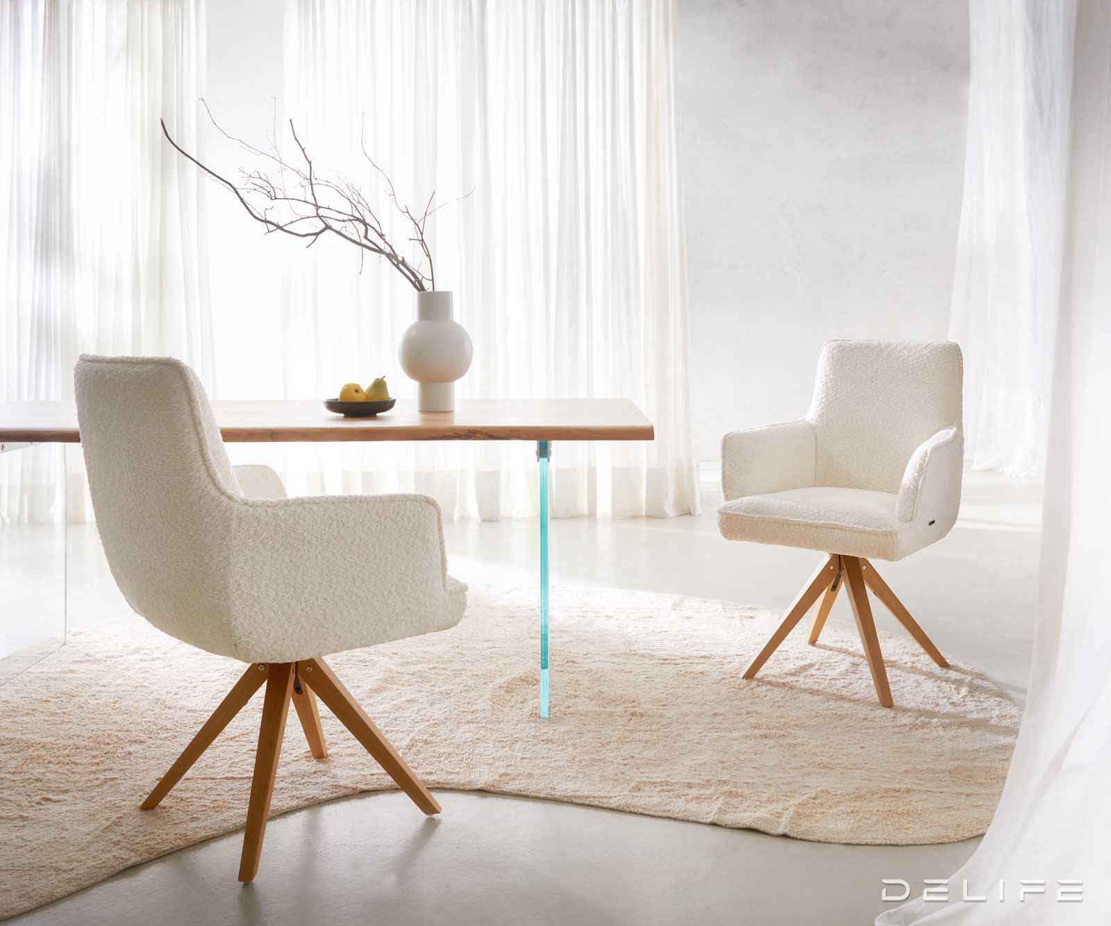 Blagovaonska stolica Heira S Rukonaslonom, Materijal: Boucle