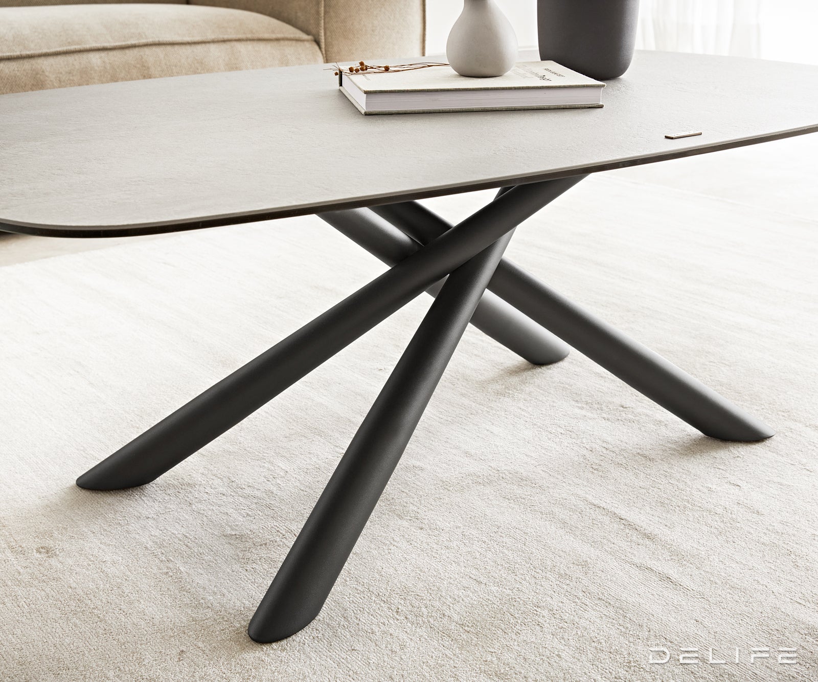 Klub stolić Sarita 120x70cm, Materijal: Keramika Aspetto Concreto