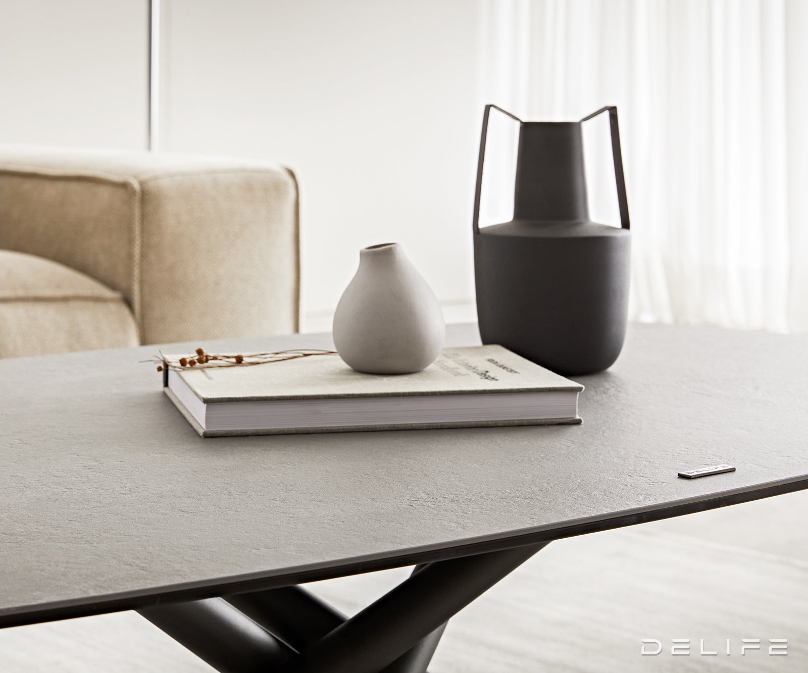 Klub stolić Sarita 120x70cm, Materijal: Keramika Aspetto Concreto