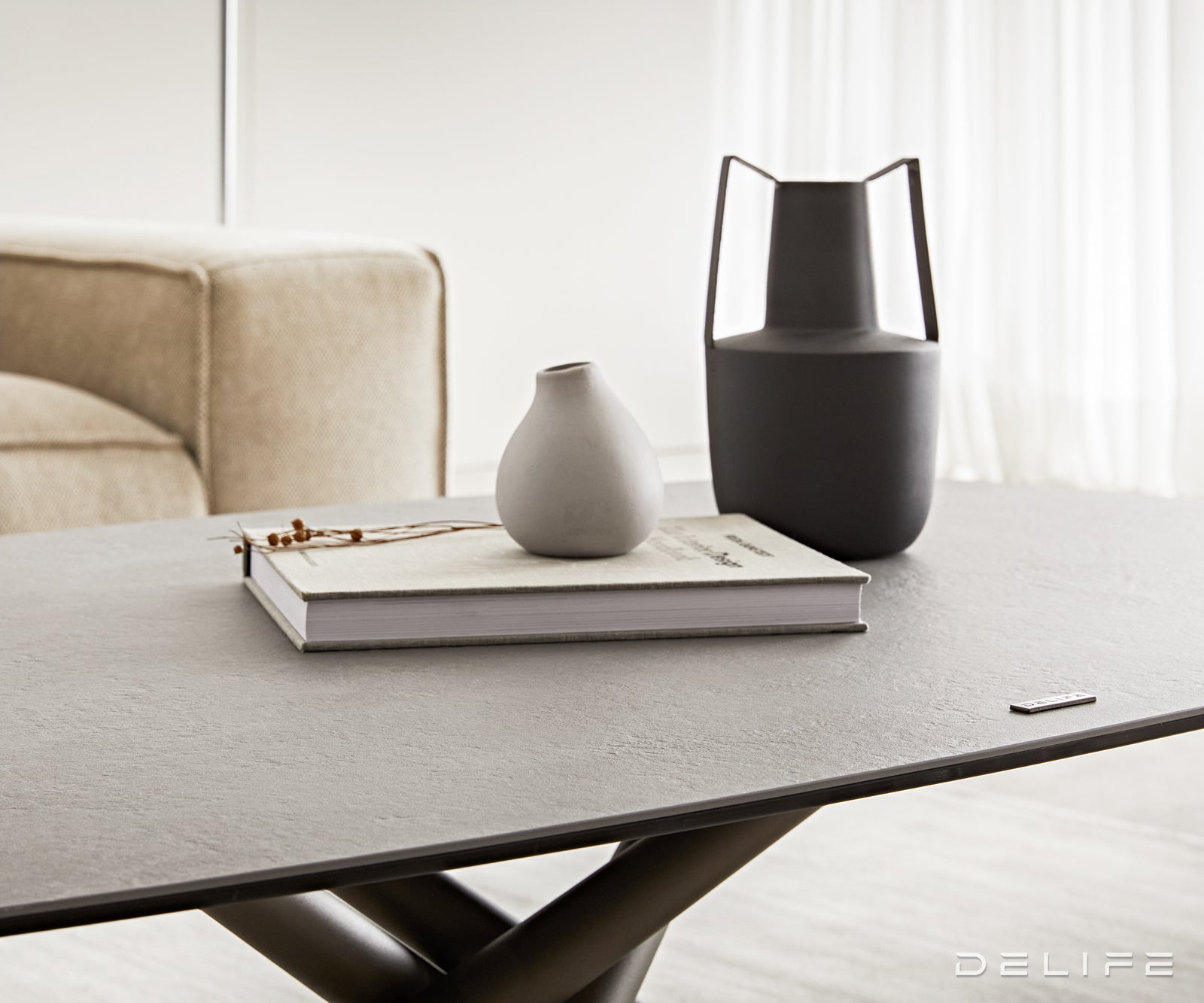 Klub stolić Sarita 120x70cm, Materijal: Keramika Aspetto Concreto